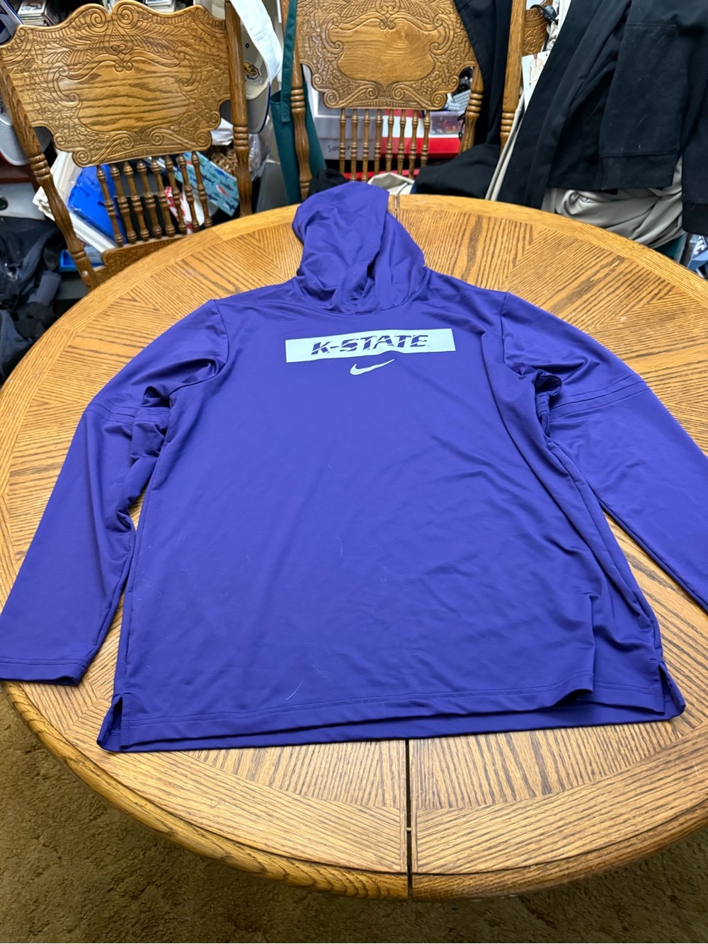 Nike Team Issued K- State Basketball Lightweight Hoodie